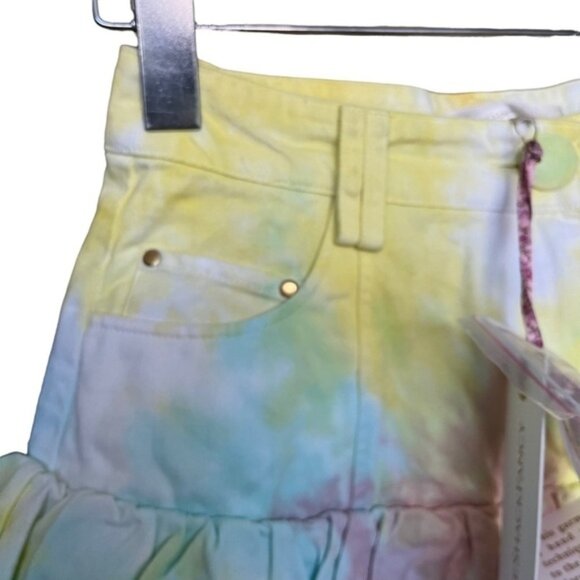 NWT LoveShackFancy Landen Tie-Dyed Mini Skirt Women Size 4 - Picture 4 of 14